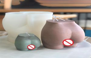 Big Butt Butt Silicone Candle Molde Artística Resina Humana Moldes Epóxi Molde para Candle Fazendo Acessórios para Decoração Home 2206114464277