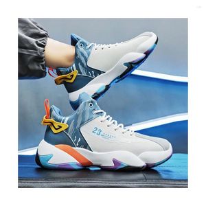 Outdoor -Taschen 2024 Trendy PU -Futterbasketballstil Schuhe Erhöhte Laufmode vielseitig