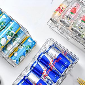Бутылки для хранения пластиковых организаторов коробки холодильники контейнеры прозрачные коробки для напитков