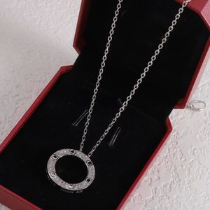 Brace rhinestone titanium steel necklace minimalist silver necklace designer for women Valentine's Day couple gift designer jewelry