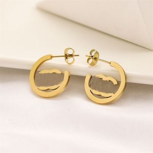 Oreni di lusso Orecchini per borchie Designer per le donne Erofono in acciaio inossidabile Non sbiadire mai orecchini in argento oro di alta qualità Gift ZH016 B4