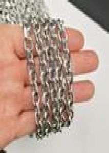 3Meter mycket i bulk silverpolerade smyckesfyndkedja enorma 8mm rostfritt stål rullkedja markering DIY -halsband för mens5416685