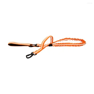 Colarinhos de cachorro colares táticos refletivos laranja com 2 alça de controle para treinar a caminhada de liberação rápida ajustável Elastic Leads corda