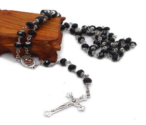 Crystal Rosary Cross Collana Preghiera perle di preghiere cattoliche Supply Gifts4043105