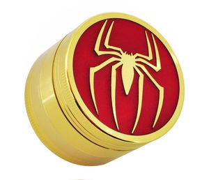 Moedor de liga de zinco moedor de fumaça de 52 mm de aranha de ouro de quatro camadas de metal