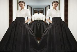 High Waist Black Long Satin Skirts Wide Waistband Floor Length Bust Skirts Custom Made High Quality Maxi Skirt Spring Summer Party2301077