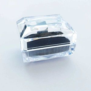 Caixas de jóias Caixa de anel transparente de acrílico para brincos Organizador de anel Exibir caixa de presente caixa de embalagem retangulares da caixa de embalagem por atacado