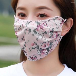 Lenços anti-UV máscara de seda moda de moda respirável anti-vedação de rosto lenço unissex
