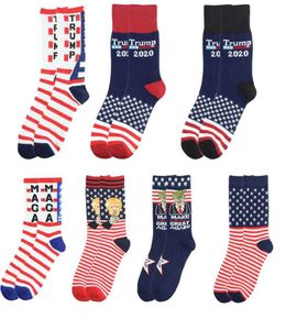 Creative Trump Socks Making America Great Again National Flag Stars Stripes Strumpor Funny Women Casual Men Cotton Socks 5542676