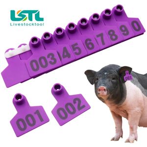 100Pcs Cow Pig Goat Ear Tags Animal Ear Tag Cards 001-100 3 Colors Digital Identification Farm Animal Livestock Feeding 240507