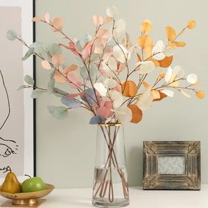 Decorative Flowers 5/10PCS Artificial Plants Faux Apple Leaves Long Branches Home Wedding Silk Fake Floral Arrangement DIY Table Decoration