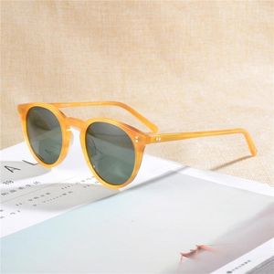 Okulary przeciwsłoneczne vintage okrągłe okulary O'Malley Mężczyźni Kobiety klasyczny projektant marki 2021 Celebrity Shades OV5183 Spolaryzowane Sun 2630
