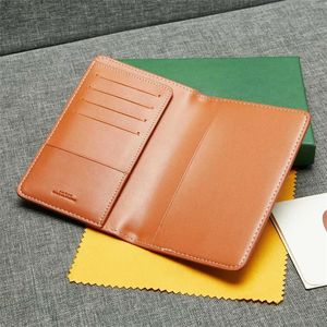 Slim Leather Plånbok Designer Passkort Korthållare Go Yard Wallet Top Leather Purse Men Women Card Bag Fashion Passport Holder With Present Box