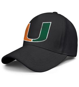 Fashion Miami Hurricanes Fußball Old Print Logo Unisex Baseball Cap Coole einzigartige Trucke Hats Round Logo Fußball Green Mesh Effect1395701