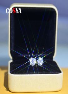 Cosya Real 1 Carat Diamond Stud earrings for Women 925 Sterling Silver Party Wed Fine JewellyValentine039s Day Gifts 2202117498066