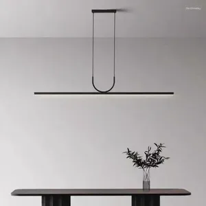 Lampadari moderni semplici arte a led soffitto tavolo da pranzo sala da pranzo isola cucina nera lampada a sospensione decorazione per la casa per la casa appannare