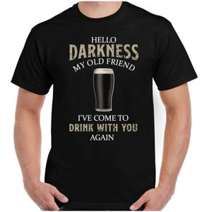 T-shirt maschile Br Alcool Drunk BBQ T Tops Guiness Fans T-shirt Unisex Hello Darkness My Old Friend Tops Summer Casual Ts Y240509
