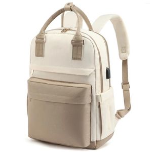 Okul Çantaları Dizüstü Bilgisayar Sırt Çantası Kadınlar İçin 17 İnç Bag USB Port Moda Su Geçirmez Sırt Çantaları Şık Seyahat