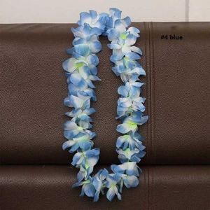 Dekoratif Çiçek Çelenk Hawaiian Çiçek Kolye Leis Yapay Garland Hawaii Plaj Partisi Dekorasyon Fantezi Elbise Luau Düğün Doğum Günü Cosplay