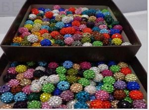 100 pezzi da 100 pezzi da 10 mm in cristallo multicolore perle a sfera da discoteca per argilla pave