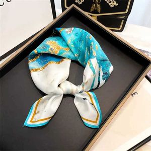 Lenços moda % real lenço de seda mulheres xales envoltórios para senhoras sudard novo pescoço cabelo pashmina shawl hijab bandana q240508