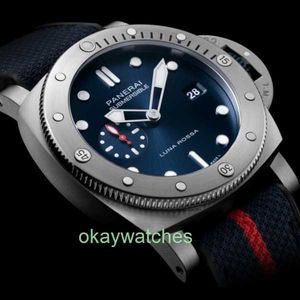 Moda luksusowy Penarrei Watch Designer Stealth Series Blue Dial Limited Edition Sports Mechanical for Men Pam01391