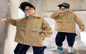 Children039S 의류 Boys039 Coat Children039S 2022 Spring and Autumn New Middle and Large Children039S Jacquard Windb8266597