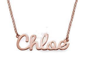 316L stainless steel Personalize Cursive name necklace Customized necklace with black bag locket necklaces chains for women5926072