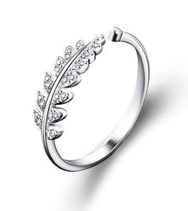 10st kvinna smycken mode enkel öppen design blad ring personlighet kvinnliga blommringar bröllopsringar för kvinnor julklapp5066829077