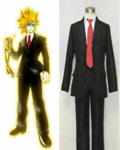 Fairy Tail Leo Loki Black Terne Black Cosplay Costume Dress3265487