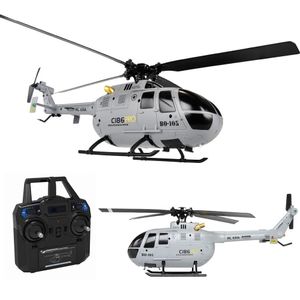 C186 PRO B105 24G RTF RC Helikopter 4 PPRopellers 6 Eksen STABILISTION İÇİN ELEKTRONİK GYROSCOPOP GİSTER KONTROL HOBİSLERİ TOYS 240508