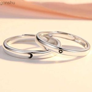 Casal Rings Sun Moon Casal Ring Set Open Ajuste Ajuste Adequado para Casais Round Round Minimum noivado Ring Ring Jewelry Gifts WX WX