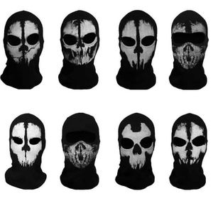 Party Masks Ghost Skull Mask Role Playing Game Cod War Riding Outdoor Fabric Headwear Windproof Bicycle Halloween Makeup Props Q240508