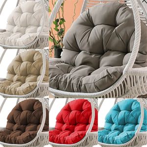 Swing Stuhl Kissen Liege Schaukelstuhl Rattan Garden Sofa Dicke Sitzkissen hängende Terrassenkorb Rückenblock ohne Hängematte 240508