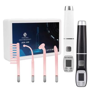 Home Beauty Instrument 4-in-1 portable high-frequency electronic beauty device for spot removal facial skin care hydrotherapy ultraviolet ray stick Q240508
