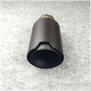 Ingresso silenziatore 6m fl opaco nero m performance di scarico in carbonio Tips di coda di auto 1 pcs consegna caduta mobili motociclette dhuu3