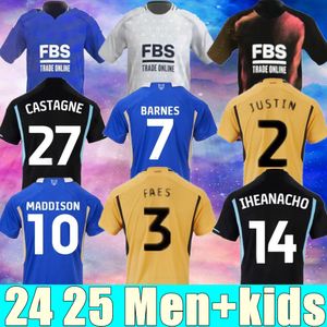 24 25 Лестерские футбольные майки Barnes Tielemans Home Away Wardy Maddison Iheanacho Ayoze Ndidi Daka Low