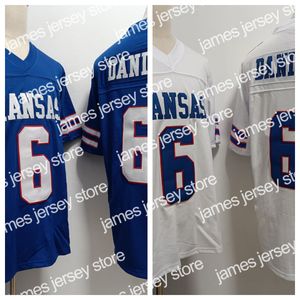 2024 Najnowszy styl Kansas Jayhawks Basketball Jersey 6 Daniels Blue and White Custom Size S M L XL 2xl 3xl Women