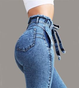 High Waist Bodycon 청바지 바지 여자를위한 스키니 청바지 엉덩이 리프트 데님 바지 패션 여성 의류 will and sandy 선물 30137997886805