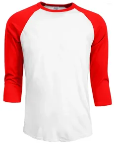 Men's Suits B31 Fashion 2024 Summer Autumn Men O-Neck Cotton T-shirt Casual 3/4 Sleeve Tshirt Raglan Jersey Shirt