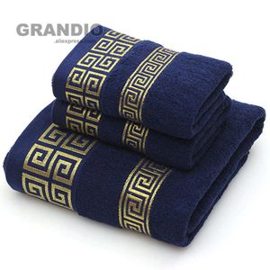 100% Cotton Towel Set Bathroom Geometric Pattern Bath Towel For Adults Face Hand Towels Terry Washcloth Travel Sport 270k