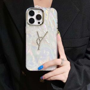 Подходит для красочного модного бренда моды Apple 15 Promax Phone iPhone 14 Silver 13 Женщины 12 Antip Case Case