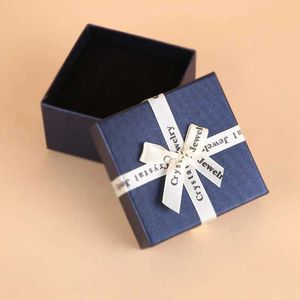 Scatole di gioielli Bowknot Jewelry Box Box per orecchini ad anello Organizzatore Organizzatore Display regalo Porta di carta per carta quadrata Bancella di imballaggio all'ingrosso