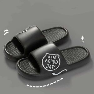 Slippers Fashion Summer Cartoon Kitten Mens Home Shoes For Women Cosy Slides Lithe Soft Sandals Men Couple Indoor Flip Flops H240605 BRC5