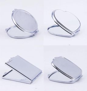Новый серебряный карман тонкий компактный зеркал пустые круглые сердечные металлические зеркало для макияжа DIY Свадетельное зеркало Свадебное зеркало 4683652