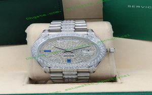 Senaste version 8 -stil 41mm Pave Full Diamond 228349 118388 Kalender Automatisk modemän MEN039S Watches Wristwatch3150067