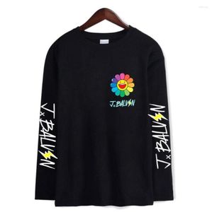 Men039s T Shirts J Balvin Crew Neck Men Women Shirt Långärmad tshirts unisex casual Harajuku Streetshirt Sun Flower Boy Girl 8211021