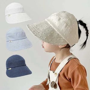 Cappelli cappelli estivi brim childrens hat hat hat girls grandi cappelli da baseball cappelli regolabili per bambini primaverili cappello da viaggio in spiaggia accessori per la protezione solare d240525