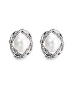 Orecchini per borchie di Flower Fashion For Women Elegant Zircon Silver Earrings Ladies Romantico Gioielli Dropshiping3692796