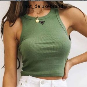Summer Women T Shirts Crop Top Sexig Designer Brand Sport Shoulder Black White Tank Casual ärmlös Backless Tee N1SX